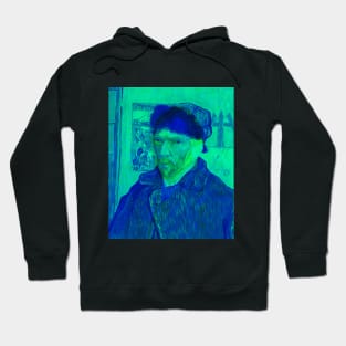 Van Gogh Interactive Green&Blue Filter T-Shirt By Red&Blue Hoodie
